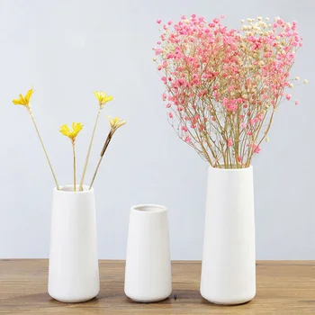 

Simple Ceramic Flower Vase Home Table Decor Flower Pot Arrangement Garden Desk Ornament Creative Mini Vase 15/18/22cm Height