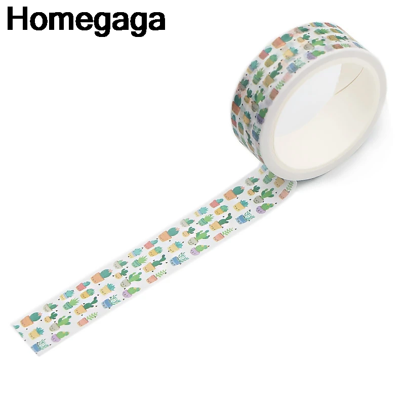 Homegaga кактус растения самоклеющаяся декоративная лента канцелярские наклейки Скрапбукинг крафт бумага пастеры DIY маскировки деглас подарок D2344