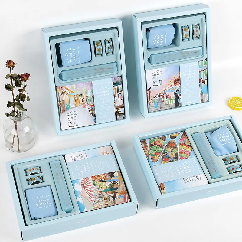 Joytop блокнот Подарочная коробка доброе утро Hipster Примечания бухгалтерская книга комплект тряпичным мешком Тетрадь изготовления на заказ оптом с напечатанным логотипом