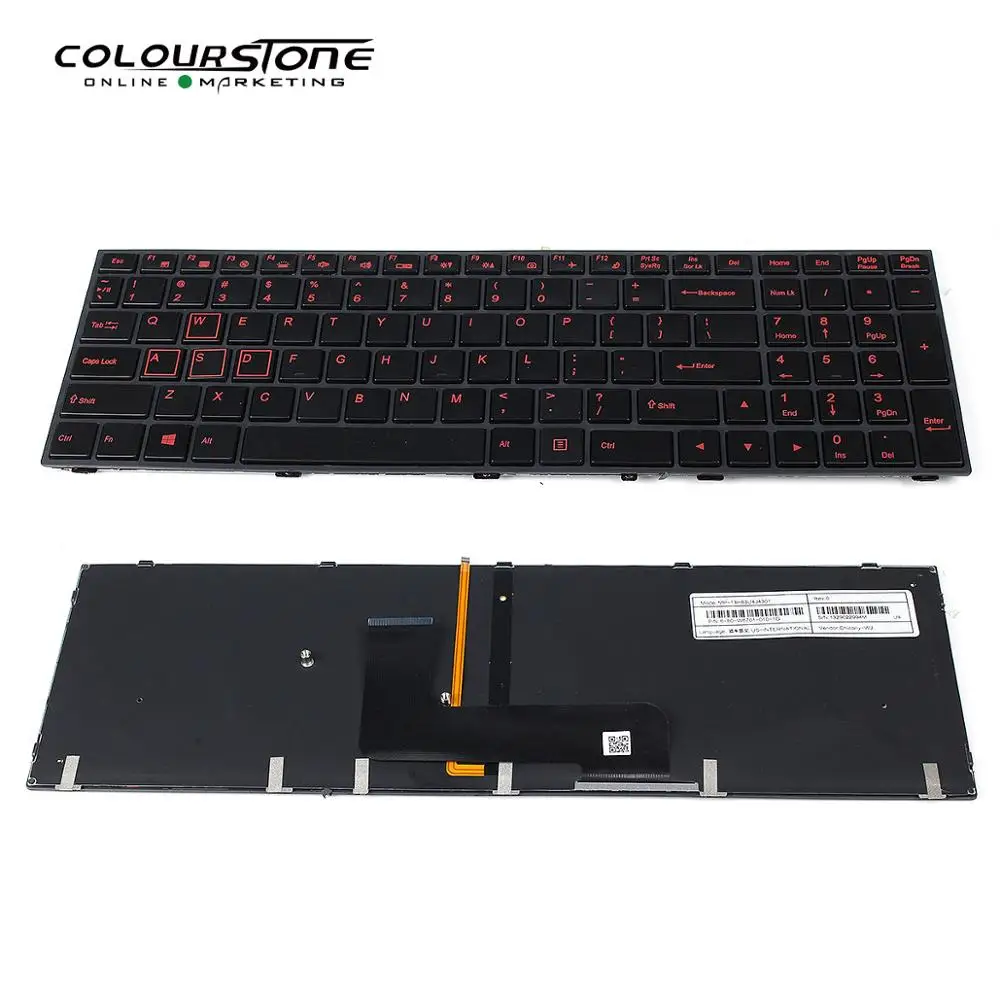 

Ru Laptop keyboard For Hasee G7 Z7M Z8 Z6 Z9 G8 G6-SL7S2 notebook Keyboard with black frame with Backlit 6-80-W6701-010-1G