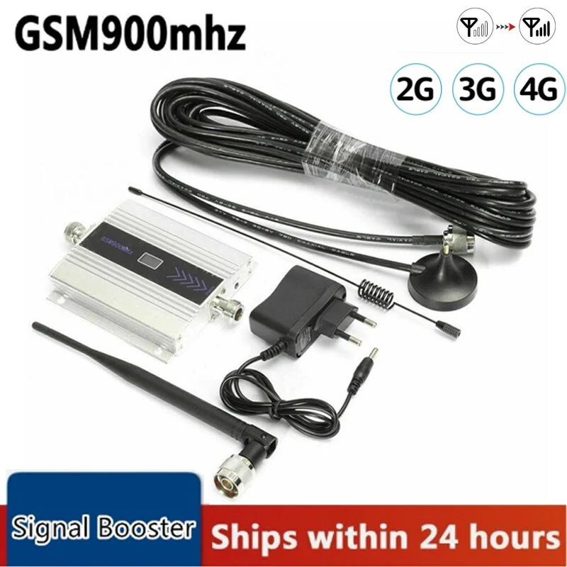 Mobile Signal Booster Repeater 900Mhz GSM 2G / 3G 4G Data With Antennas Kit For Voice Home Office Use Antenna Kits | Мобильные