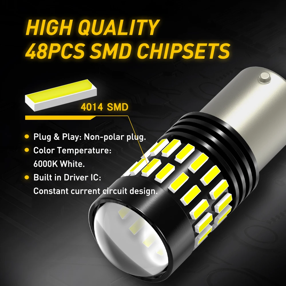 2PCS 7443 T20 W21W LED ���� Canbus 1156 P21W P21/5W BA15S ��� ���� ���� 3157 T25 P27W �ڵ� �� ���� �� ��� 12V