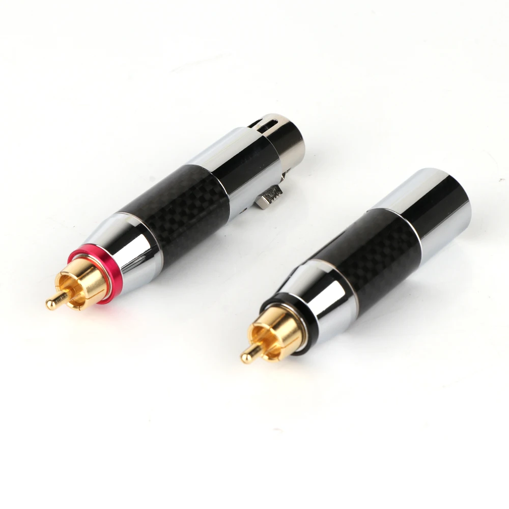 2 шт. Высокоточный балансировочный штекер XLR на RCA Hi Fi 3 контактный гнездовой
