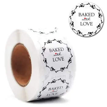 

500 Circular Label Stickers With Love Wedding Stickers Scrapbooking 1inch Envelope Seals Handmade Stationery Sticker