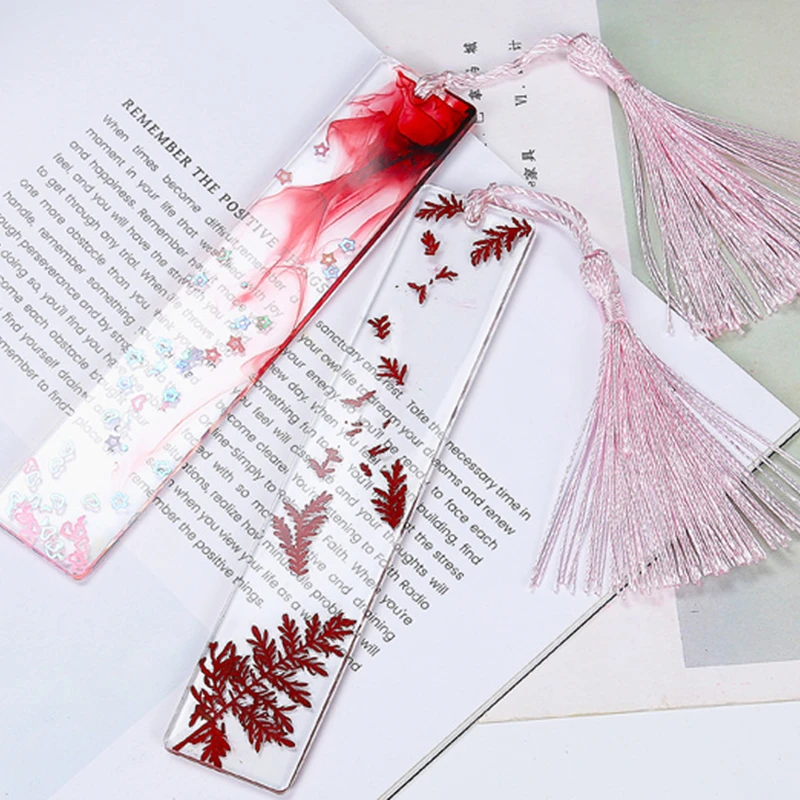 Bookmark Mould DIY Craft Epoxy Resin Silicone Rectangle 2pcs Mold Manual fun Bookmark Mould DIY Craft Epoxy Resin Silicone Rectangle 2pcs Mold Manual fun