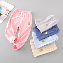 Г. Весенние новые стильные однотонные детские брюки с изображением маленькой желтой утки, с вышивкой, унисекс, для мужчин и женщин