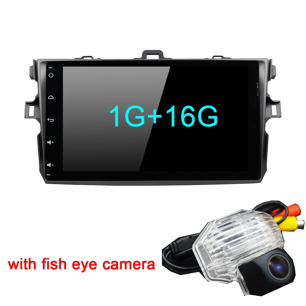 For Toyota Corolla E140/150 2008 2009 2010 2011 2012 2013 Stereo Gps Navigation 2 Din Android 9.0 Car Radio Multimedia Player - Цвет: 1G Fish eye camera