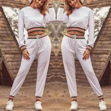 Леггинсы для бега с высокой талией, женский спортивный костюм для тренировок, спортивный свитер с капюшоном, топы с длинными рукавами, блузка и штаны, комплект из 2 предметов# D