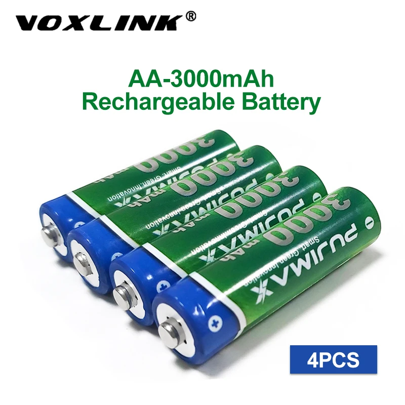 Аккумулятор VOXLINK 1 2 V 3000mAh AA 4 шт перезаряжаемый аккумулятор Предварительно