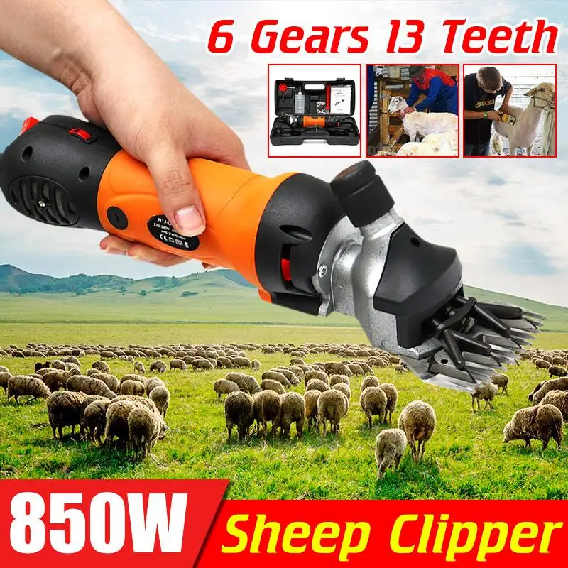 

Efficient 850W 220V 6 Gears Speed Electric Sheep Goat Shearing Machine Clipper Farm Shears Cutter Wool scissor Cut Machine + Box