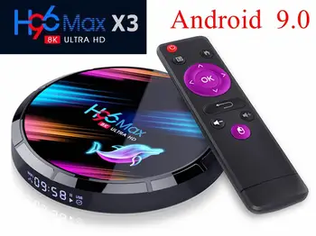 

10pcs H96 MAX X3 Android 9.0 TV Box 4GB 128GB 64GB 32GB Amlogic S905X3 Quad core Wifi 8K Youtube H96MAX Media Set top box