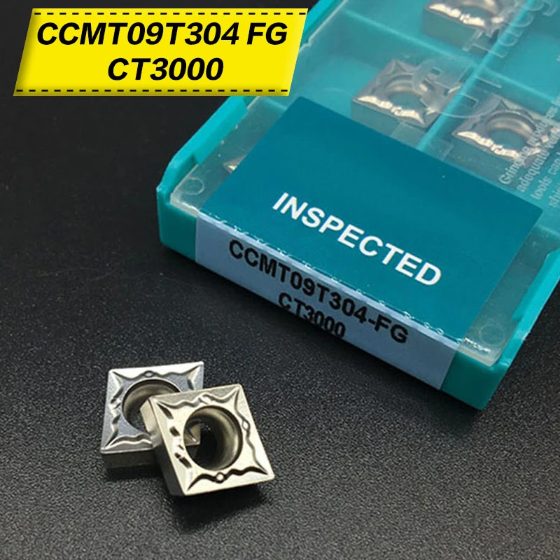 

10PCS CCMT09T304 FG CT3000 Internal Turning Tools Cermet Grade Carbide insert Lathe cutter Tool Tokarnyy turning insert