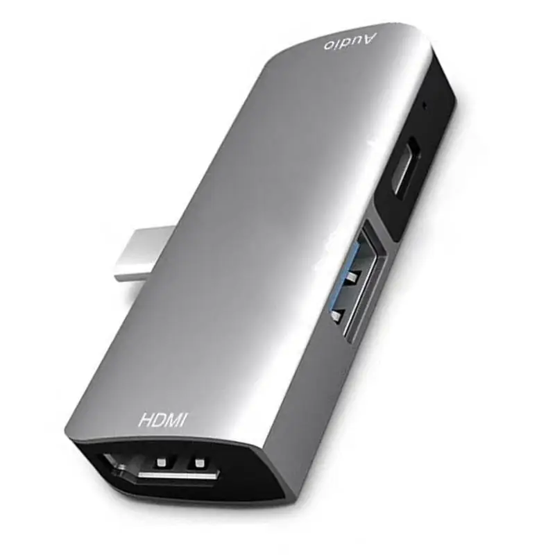 4 в 1 USB C концентратор тип-c к 4K HDMI+ USB3.0+ 87 Вт PD+ 3,5 мм аудио разъем адаптер