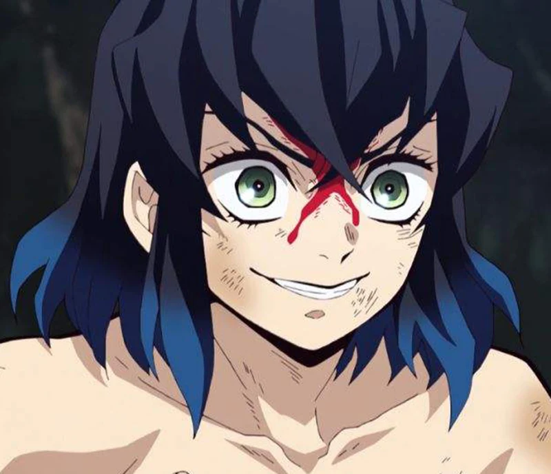 Perruque Courte De Cosplay Bleu Ombre Hashibira Inosuke Perruque Kimetsu No Yaiba Demon Slayer Cheveux Resistants A La Chaleur Bonnet De Perruque Gratuit Aliexpress