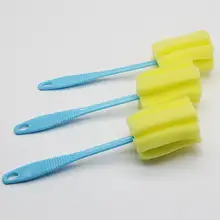 Kuulee Bottle brush sponge Baby Simple Bottle Brush Sponge Cleaning Cup Brush Random Color