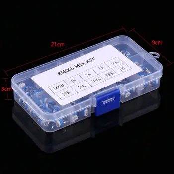 

100x Variable Resistor Multiturn Variable Resistor Trimmer Potentiometer Kit