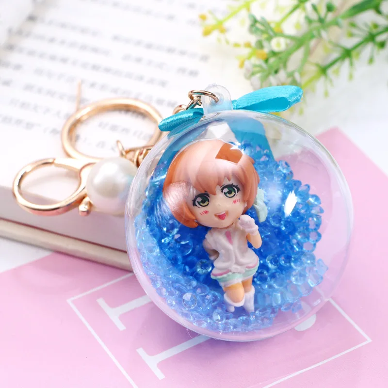 Сумка для ключей аксессуары Подвеска LoveLive красивая девушка хрустальный шар Кожа Веревка замша мульти-выбор