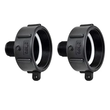 

HOT 2Pcs IBC Tote Adapter 275 330 IBC Adapter Fine Thread 2Inch NPS Water Tank Garden Hose Adapter Connector