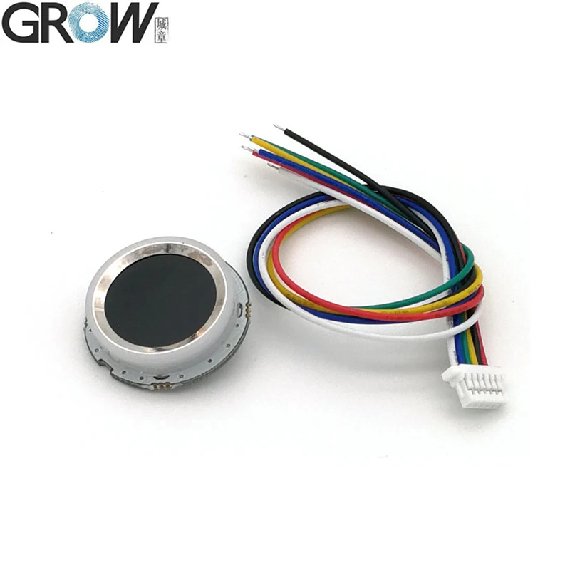 GROW R502-A New Small Thin Circular Ring LED Control DC3.3V MX1.0-6pin Capacitive Fingerprint Module Sensor Scanner