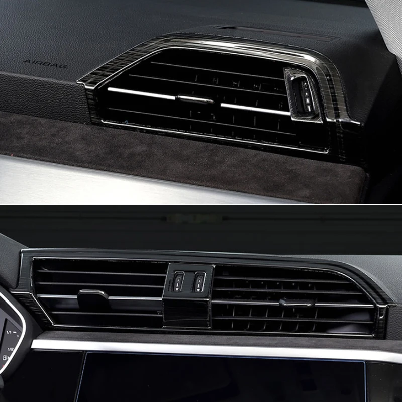 ABS для Audi Q3 F3-Н. В. Автомобильный Стайлинг внутренняя розетка рамка Блестки наклейка интерьерная воздушная Панель рамка цехиновый аксессуар