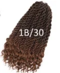 Aisi Hair Faux locs CURLY, вязанные крючком косички, Омбре, плетеные волосы, объемные, вязанные волосы, синтетические волосы для женщин и девушек - Цвет: T1B/30