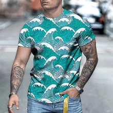 Camiseta de manga corta con estampado 3D para hombre, ropa informal de dibujos animados, moda urbana, Hip Hop, camiseta transpirable con patrón divertido