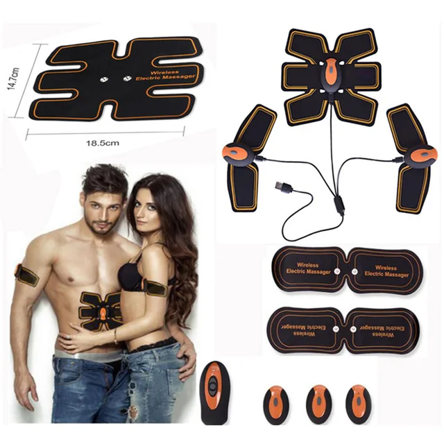 US $13.67 Fitness Abdominal Muscle Stimulator Body Slimming Shaper Machine Muscle Exerciser Training Fat Burn