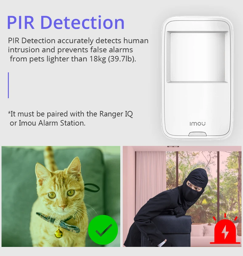 US $34.18 Dahua Alarm System Home Security WIFI Smart Wireless Motion Sensor Dete Remote Control Battery AI Alert Monitor PTR 433MHz 200m