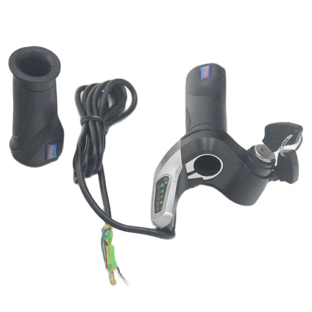 1Pair Electric Bike Bicycle Throttle Speed Adjustment Handle with Key