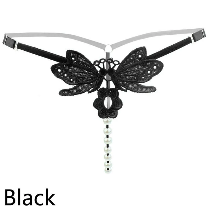 Sexy Adjustable Open Crotch Underwear Femme Lady Embroidery Butterfly G-string V-string Panties