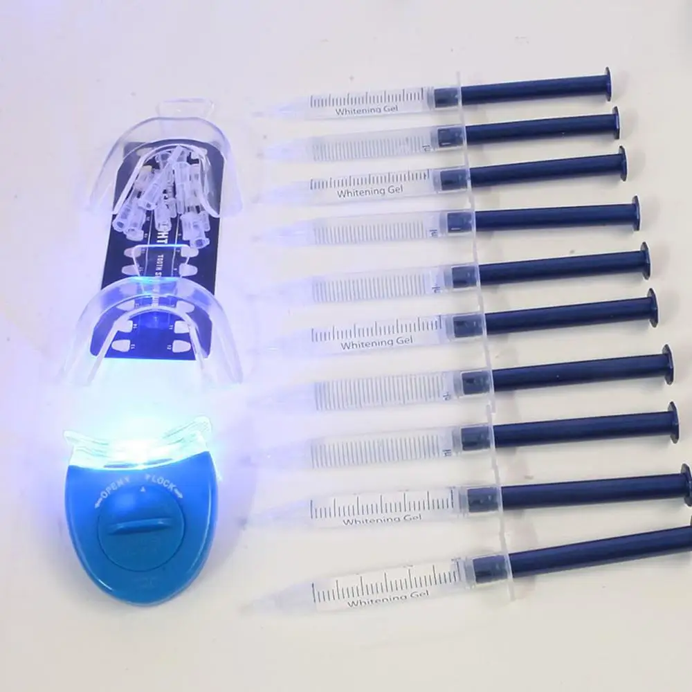 

10pcs Professional Teeth Whitening Gel Kits Blue Cold Light Dental Bleaching System Oral Care Smile Oral Gel Kit Tooth Whitener