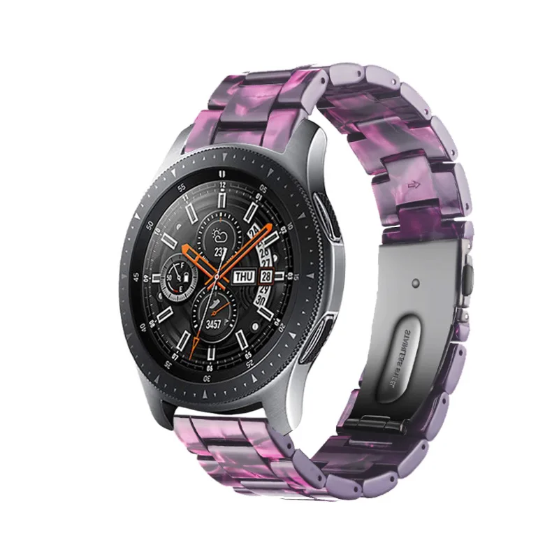 20 мм 22 мм ремешок из смолы для samsung Galaxy gear S3 ремешок из нержавеющей стали Пряжка Galaxy 42/46 мм huawei GT ремешок для часов