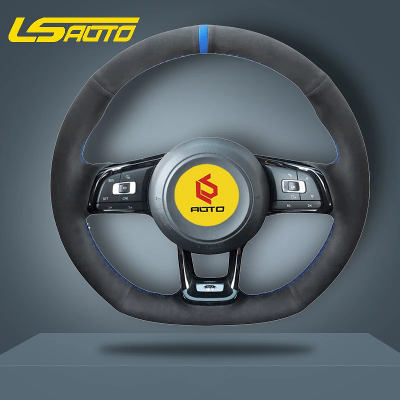 braiding cover for Steering Wheel Cover for Volkswagen VW Golf 7 GTI Golf R MK7 VW Polo GTI Scirocco 2015 2016