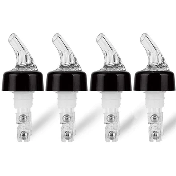 

4 Pcs 1Oz Automatic Measured Bottle Pourer - Spirit Measure Pourer Drinks Wine Cocktail Dispenser Home Bar Tools