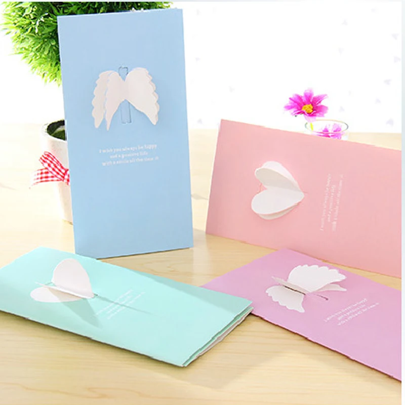 2 шт. креативная открытка с надписью love heart thank you card Wedding thanks birthday бумажная упаковка