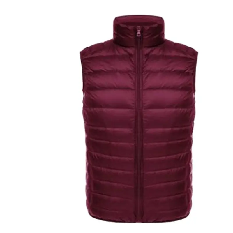 

90% Duck Down Vest Ultralight Sleeveless Stand Collar Hot Sale Loose Spring Autumn Men Jackets Outerwear Windproof Waistcoat