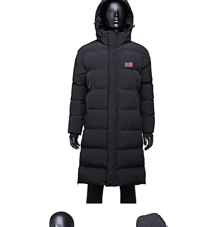New Style Sports Overcoat Mid-length Chinese Team Sports Training Cotton-padded Clothes Thick Warm down Jacket Cotton-padded Clo
