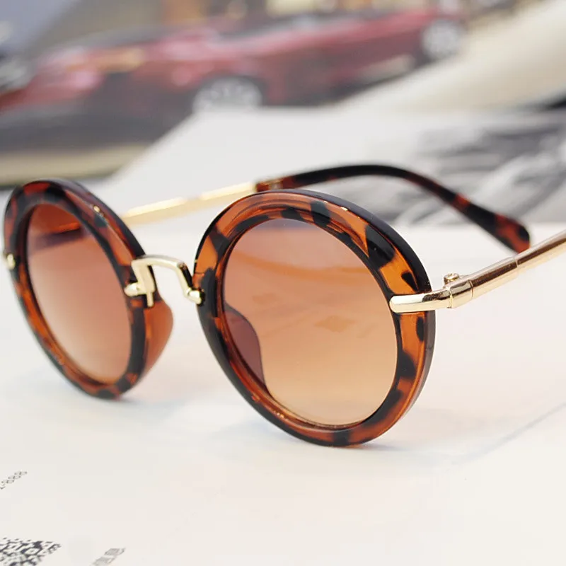 Vintage Kids Children's Stylish Retro Round Sunglasses Eyewear Lovely Girls Boys Sun Glasses Goggles ANTI-UV Shades UV400