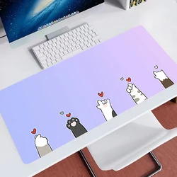 Rosa Bonito Da Pata Do Gato Kawaii Grande Mouse Pad ковер Acessórios Gaming PC Teclado de Computador Gamer LOL Mousepad Mat Mesa alfombrilla xxl