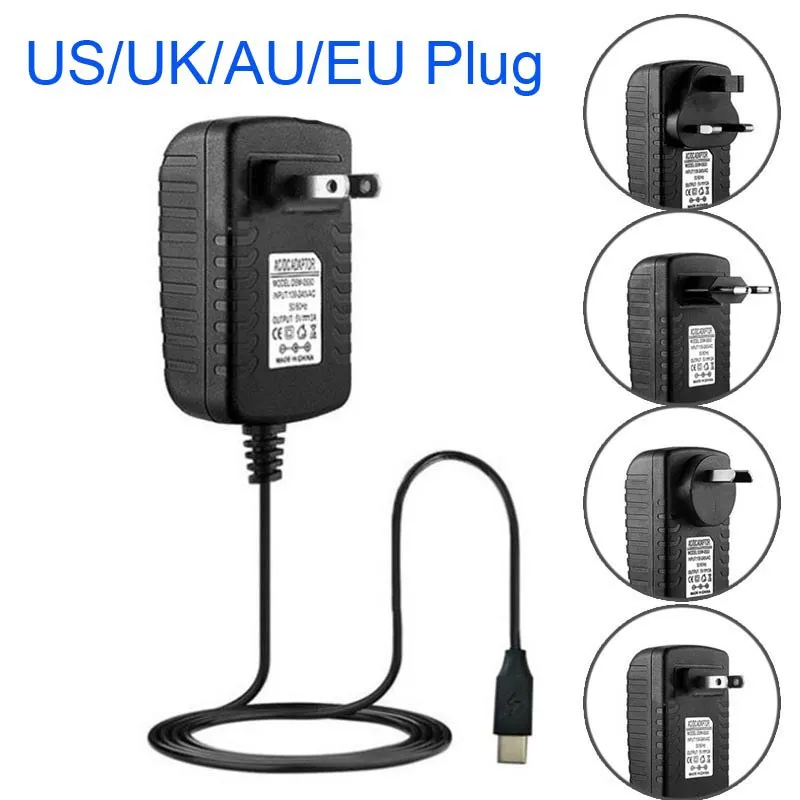 

For Raspberry Pi 4 USB Type C Power Adapter USB C Power Charger 100-240V EU US UK AU Plug Power Supply 1.2m Cable