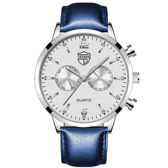 Mens Luxury Business Watchs Stainless Steel Quartz Wrist Watch Male Leather Watch Calendar Luminous Clock reloj hombre