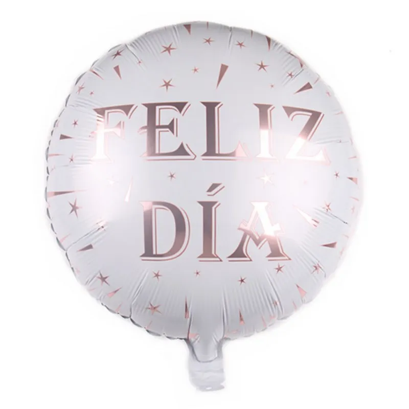 GOGO PAITY New 18 inch Spanish Happy Birthday Aluminum Balloons Birthday Party Decoration Balloons Wholesale