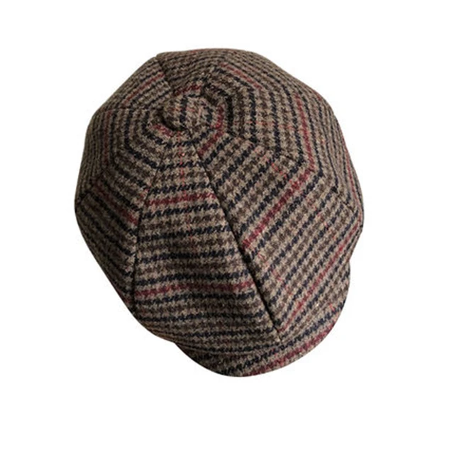 Herringbone Tweed Newsboy Hat  Tweed Gatsby Newsboy Cap Hat