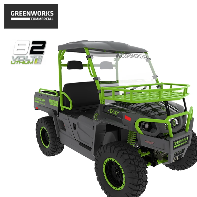 

Greenworks New All Terrain Adaptation Multi-Function Off-Road Vehicle 82V Lithium Battery Driven Utility Vehicle Transport Car