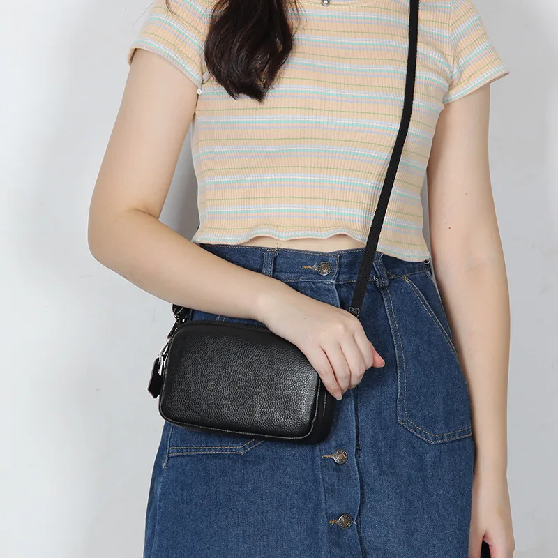  Fashion Shoulder Bag for Women Messenger Bags Ladies Genuine Leather Small Crossbody Bags Female Sq - 4000292894030