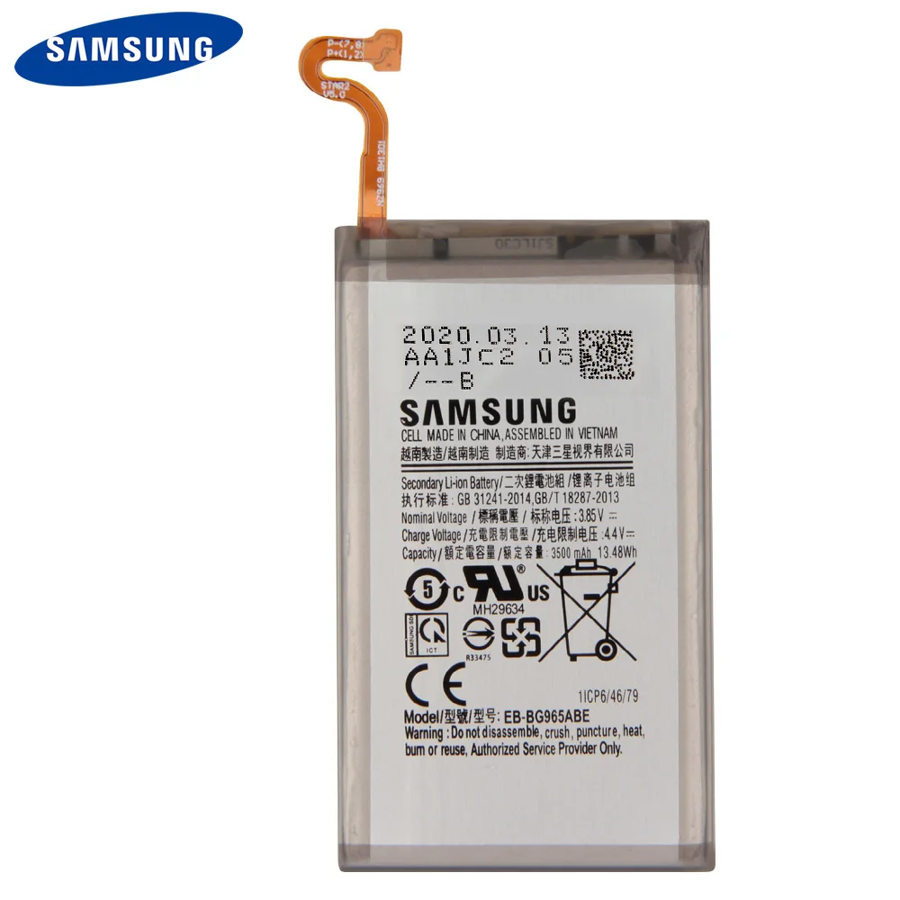 Оригинальный EB BG965ABE батареи Samsung для GALAXY S9 Plus S9Plus G9650 + G965F 3500 мАч|Аккумуляторы