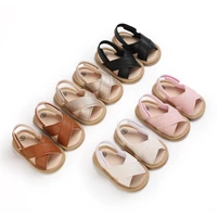 Prewalker 2022 New Summer Baby Cross Hollow Soft Soles Sandal 0-18 Month Toddler Flat Booker 1