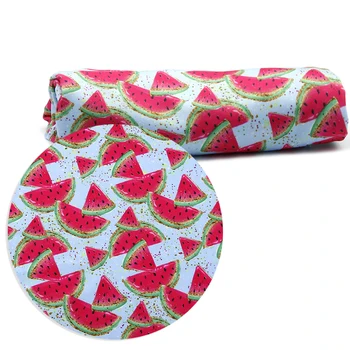 

New 50*145cm Fruit Watermelon 4 Ways Stretch Knit Fabric for Tissue Kids Home Textile For Sewing Tilda Doll,c8180