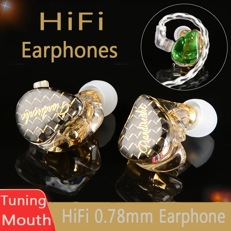 New 2020 HIFI Tuning Mouth Filter Earphones 0.78 2pin Resin Custom Fever IEM for Qdc Huawei Dynamic Earbuds DJ Stage | Электроника