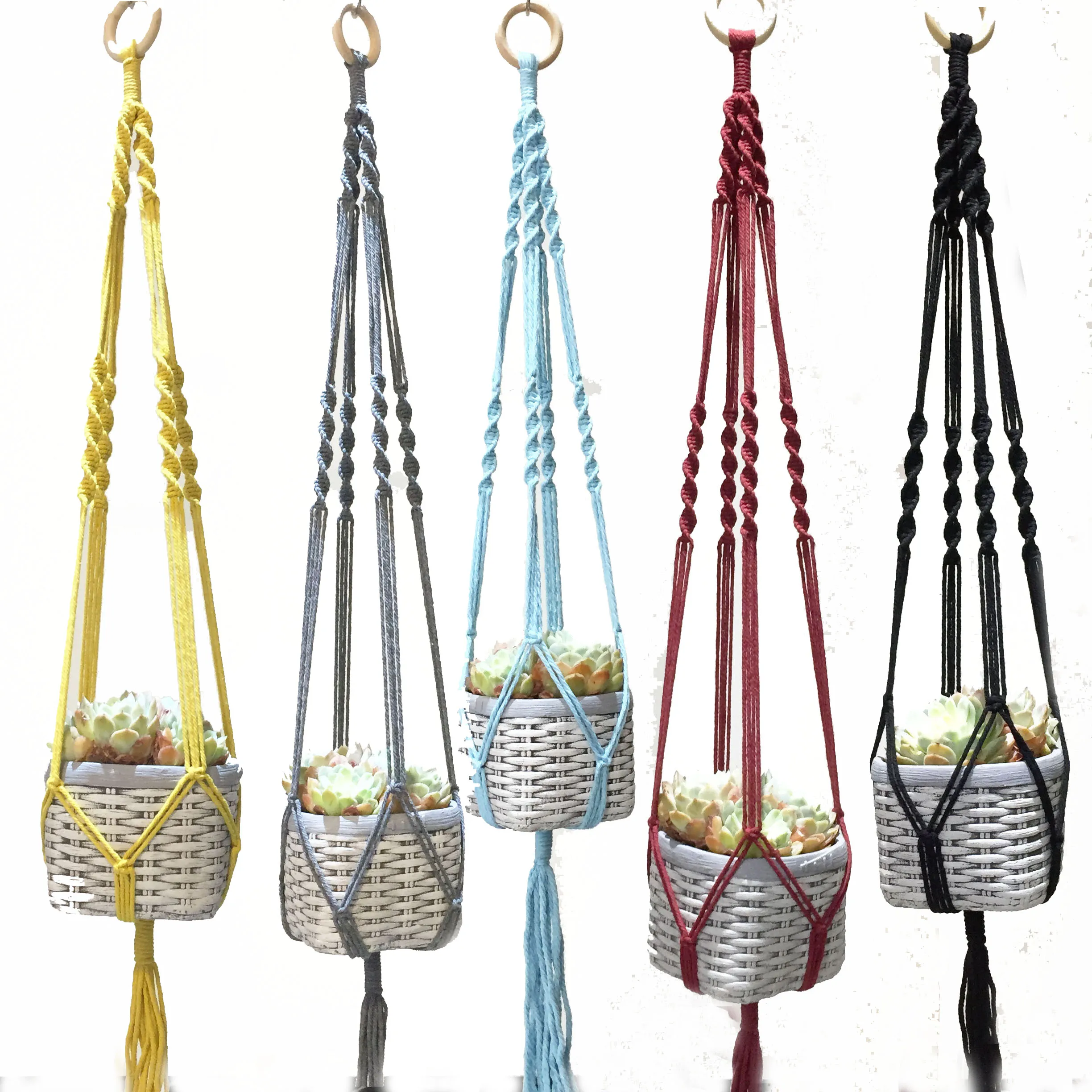 Новое поступление 100% ручная работа Подвеска для растений из макраме вешалка